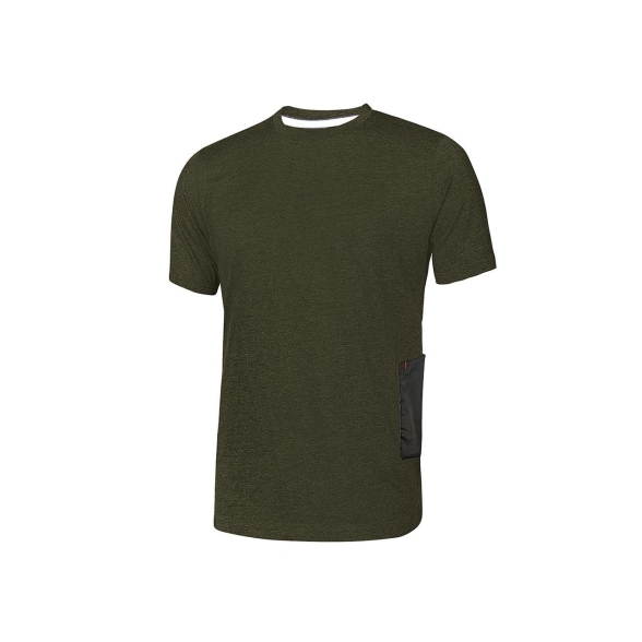 T-Shirt Da Lavoro Con Tasca Road U-Power Cotone Verde