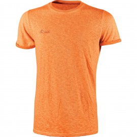 T-Shirt Da Lavoro Slim Fit Fluo U-Power 100% Cotone Arancione