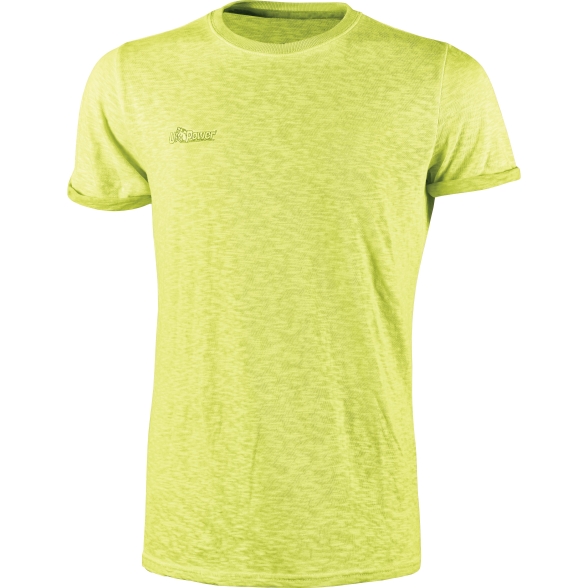 T-Shirt Manica Corta 100% Cotone Fluo U-Power Gialla