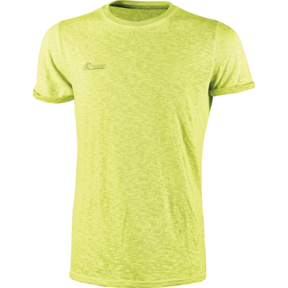 T-Shirt Da Lavoro Slim Fit Fluo U-Power 100% Cotone Giallo