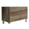 Mobile bagno 80 cm con colonna, lavabo e specchio rovere - Dakota 94611