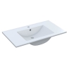 Mobile bagno 80 cm con lavabo, colonna e specchio rovere - Dakota 96249