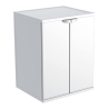 Mobile Coprilavatrice Esterno In Resina PVC Bianco 2 Ante 69x65x88 Cm