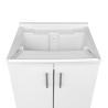 Mobile Lavatoio 60x60 2 Ante Con Vasca Sifone E Asse Lavapanni Bianco