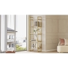 Libreria Oro 58x30x175 Cm 5 Ripiani Effetto Marmo Decus