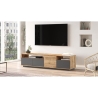 Mobile TV Moderno 180x45x45 Antracite E Legno Nemus