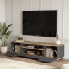 Mobile TV Moderno 180x45x45 Antracite E Legno Todd