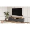 Mobile TV Moderno 180x45x45 Antracite E Legno Todd