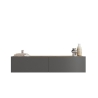 Mobile porta TV Sospeso 140 cm Rovere E Antracite Lenny