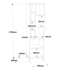 Armadio Da Bagno Multiuso 45x36x174 Con Ante E Vani Aria Bianca