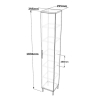 Colonna Da Bagno Multiuso 30x30x184 Cm Visone Cotton E Legno Nadia