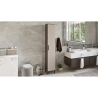 Colonna Da Bagno Multiuso 30x30x184 Cm Visone Cotton E Legno Nadia