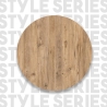 Tavolo Da Cucina Alto Con Ripiani Laterali 120x52x102H Rovere Clark