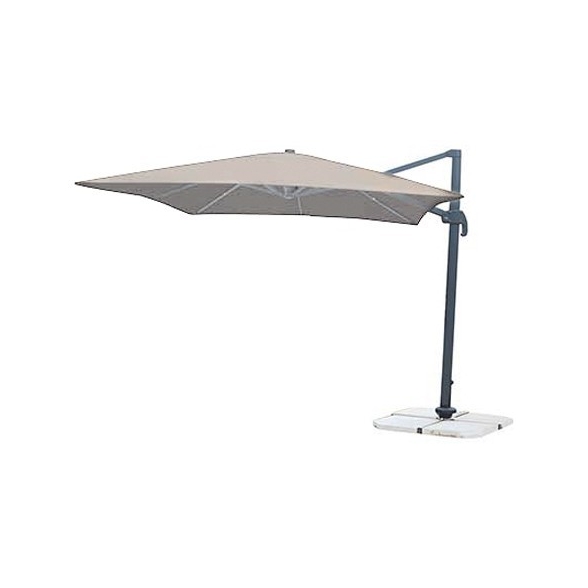 Ombrellone 3x4 Decentrato In Alluminio Orientabile Moka
