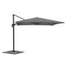 Ombrellone 3x4 Palo Laterale In Alluminio Orientabile Telo Grigio