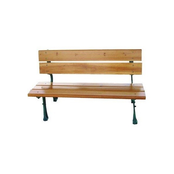 Panchina da giardino in ghisa e doghe di legno 150 cm stile classico