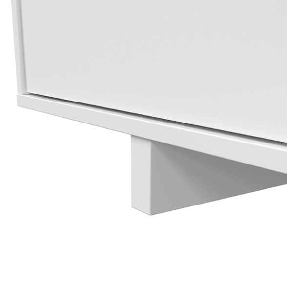 Parete Attrezzata Per Soggiorno Mobile TV E Pensili Bianco Grigio