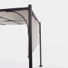 Pergola 3x4 Antracite In Acciaio Telo Idrorepellente Slide Bizzotto