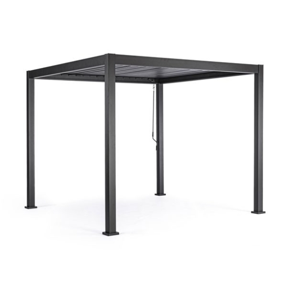 Pergola Bioclimatica 3x3 In Alluminio Antracite Scura Pacific Bizzotto