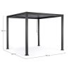 Pergola Bioclimatica 3x3 In Alluminio Antracite Scura Pacific Bizzotto