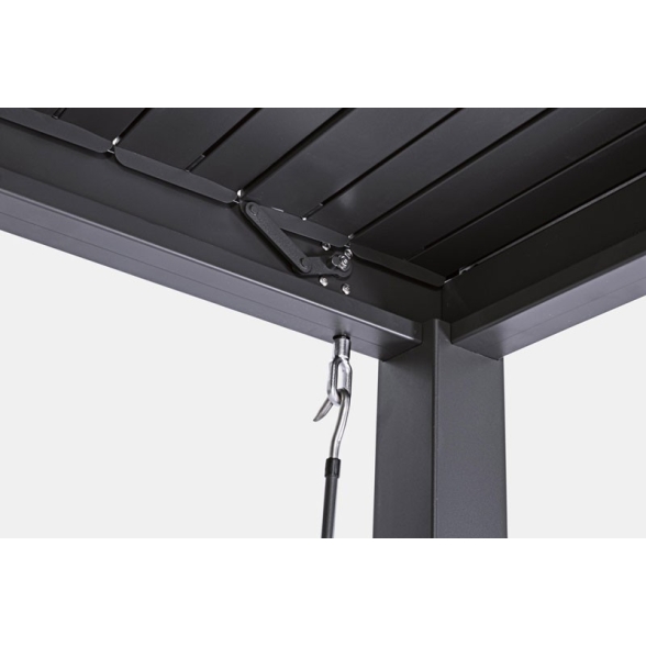 Pergola Bioclimatica 3x3 In Alluminio Antracite Scura Pacific Bizzotto