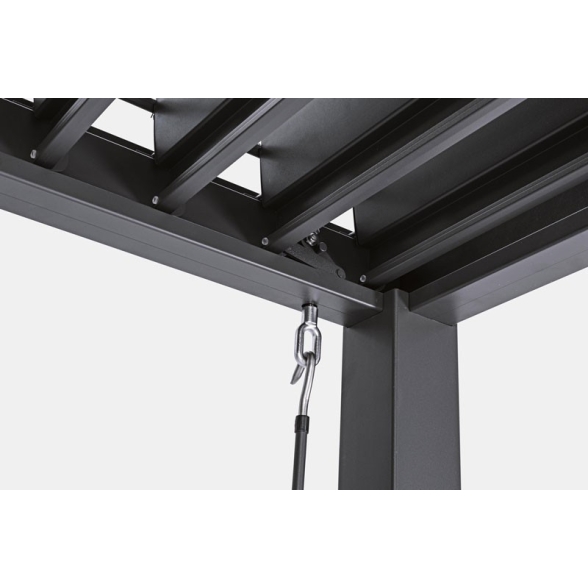 Pergola Bioclimatica 3x3 In Alluminio Antracite Scura Pacific Bizzotto