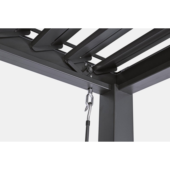 Pergola Bioclimatica 3x3 In Alluminio Antracite Scura Pacific Bizzotto