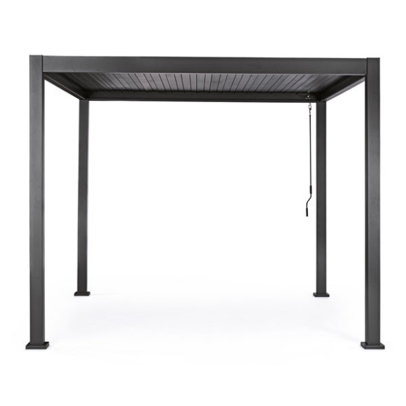 Pergola Bioclimatica 3x3 In Alluminio Antracite Scura Pacific Bizzotto
