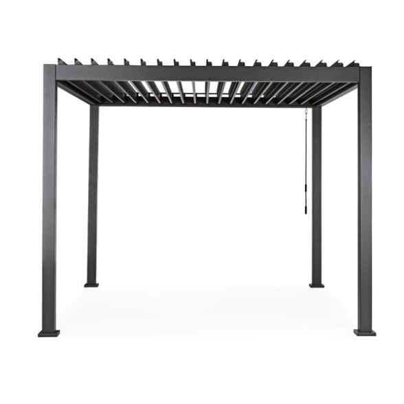 Pergola Bioclimatica 3x3 In Alluminio Antracite Scura Pacific Bizzotto