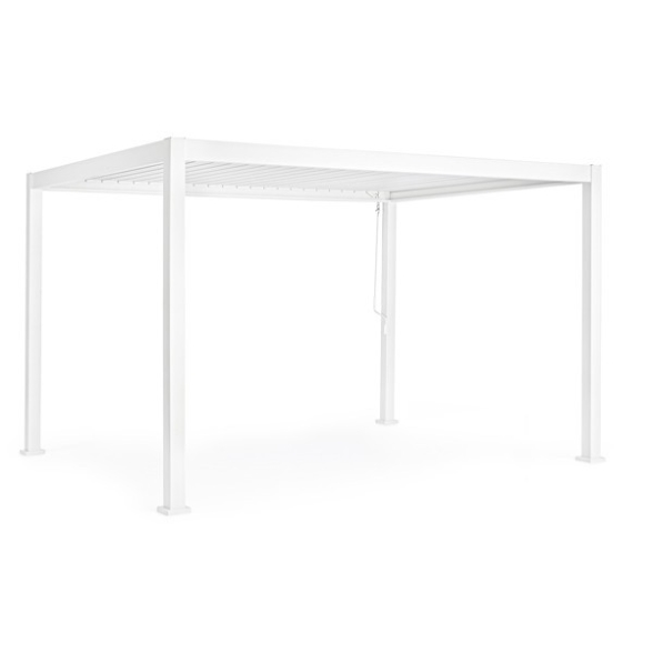 Pergola Bioclimatica 3x4 In Alluminio Con Lamelle Orientabili Bianca Pacific Bizzotto