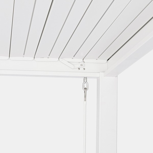 Pergola Bioclimatica 3x4 In Alluminio Bianca Scura Pacific Bizzotto