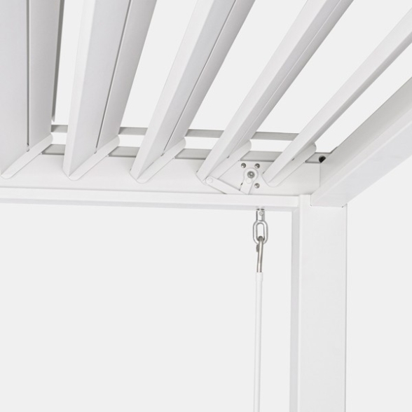 Pergola Bioclimatica 3x4 In Alluminio Bianca Scura Pacific Bizzotto