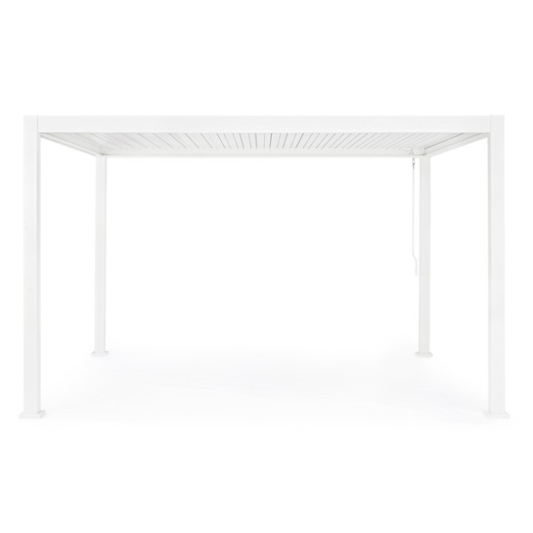 Pergola Bioclimatica 3x4 In Alluminio Bianca Scura Pacific Bizzotto