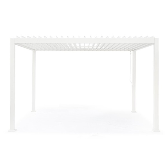 Pergola Bioclimatica 3x4 In Alluminio Bianca Scura Pacific Bizzotto