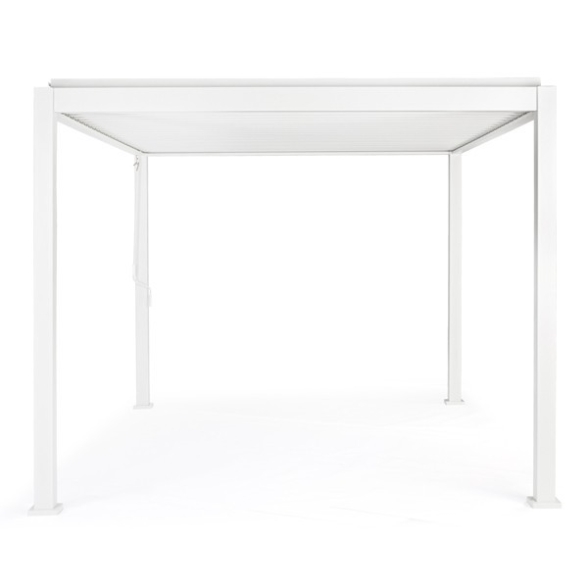 Pergola Bioclimatica 3x4 In Alluminio Bianca Scura Pacific Bizzotto