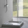 Piatto doccia quadrato 70 x 70 cm H 10 cm porcellana antiscivolo bianco