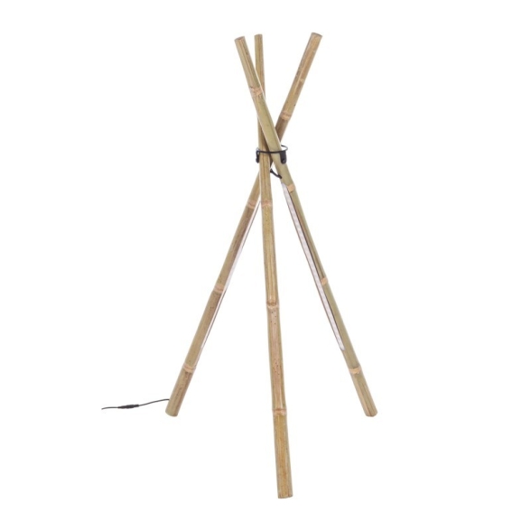 Piantana treppiede a led in bamboo altezza 109 cm arredo Bizzotto