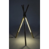 Piantana treppiede a led in bamboo altezza 109 cm arredo Bizzotto