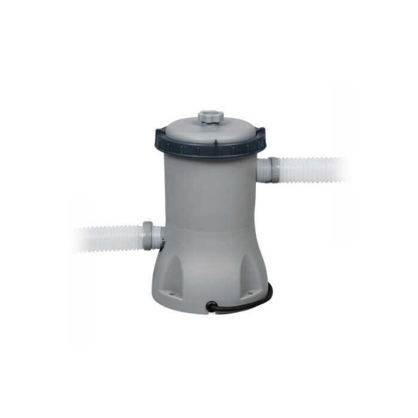 Piscina effetto rattan grigio scuro 404x201x10 cm Bestway con pompa filtro