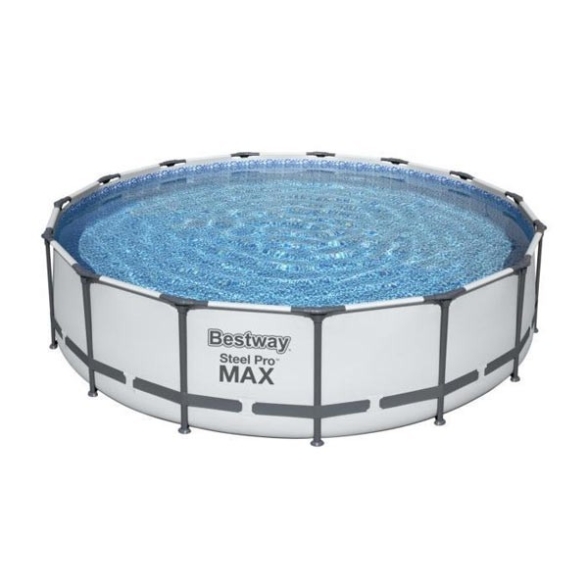 Piscina fuori terra rotonda ø 4,57x1,07 mt con pompa Bestway Steel Pro Max