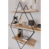 Mensola Industrial In Legno E Metallo 70x16x60 Nero E Legno Tetra