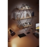 Mensola Industrial In Legno E Metallo 70x16x60 Nero E Legno Tetra