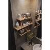 Mensola Industrial In Legno E Metallo 70x16x60 Nero E Legno Tetra