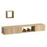 Mobile TV Sospeso 180 Cm Effetto Legno Con Mensola A Cubo Armor