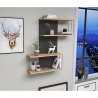 Mensola Multiripiano Industrial 65x19x96 Antracite E Legno Ellie