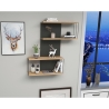 Mensola Multiripiano Industrial 65x19x96 Antracite E Legno Ellie