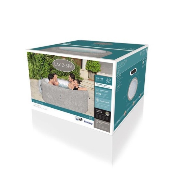 Piscina Idromassaggio Gonfiabile 180x66 Lay-Z-Spa Zurich Bestway 60065