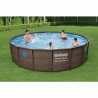 Piscina Bestway con oblò rotonda ø 488x122 cm in rattan 56725