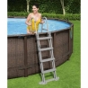 Piscina Bestway con oblò rotonda ø 488x122 cm in rattan 56725