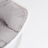 Poltrona sospesa con cuscini da esterni color bianco Amirantes Bizzotto